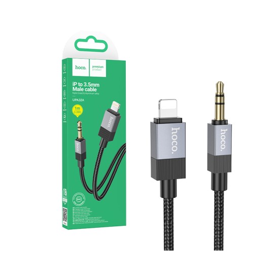 Cabo de Conversão de Áudio Hoco UPA32A Clever Lightning para 3,5mm 1m Preto